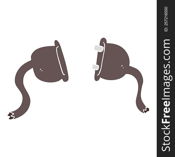 flat color illustration of a cartoon electrical plugs