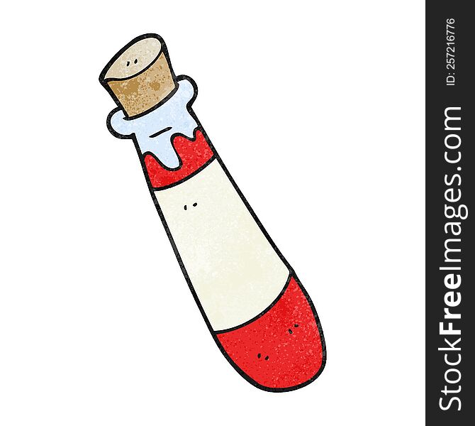 Textured Cartoon Vial Of Blood