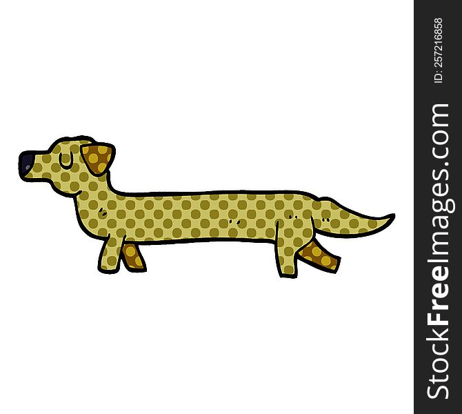 cartoon doodle dachshund