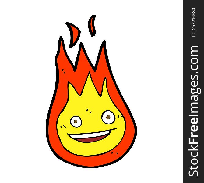 cartoon friendly fireball