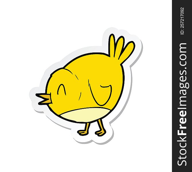 sticker of a Cartoon Bird