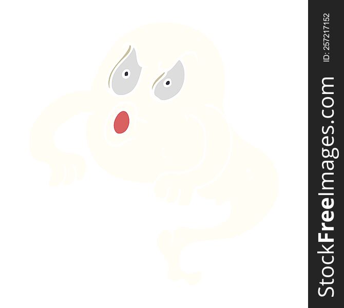Cartoon Doodle Angry Ghost