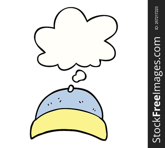 Cartoon Hat And Thought Bubble