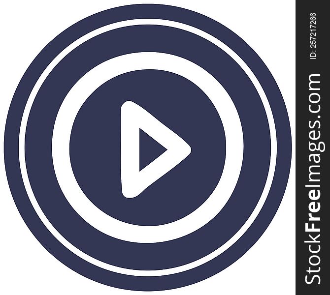 play button circular icon symbol