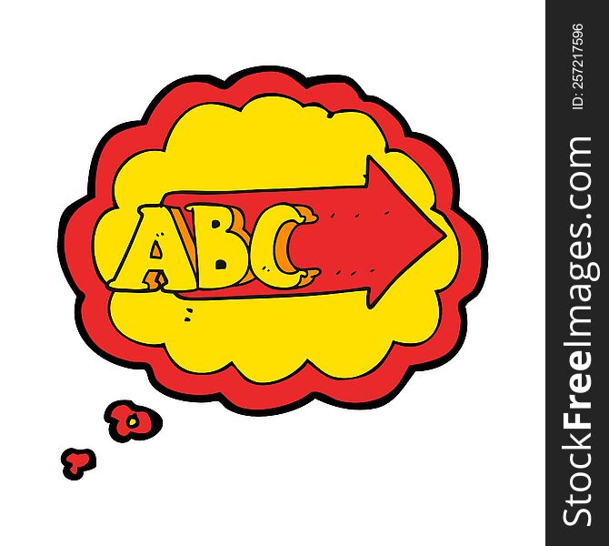 Thought Bubble Cartoon ABC Symbol