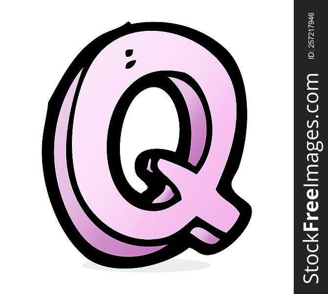 cartoon letter Q