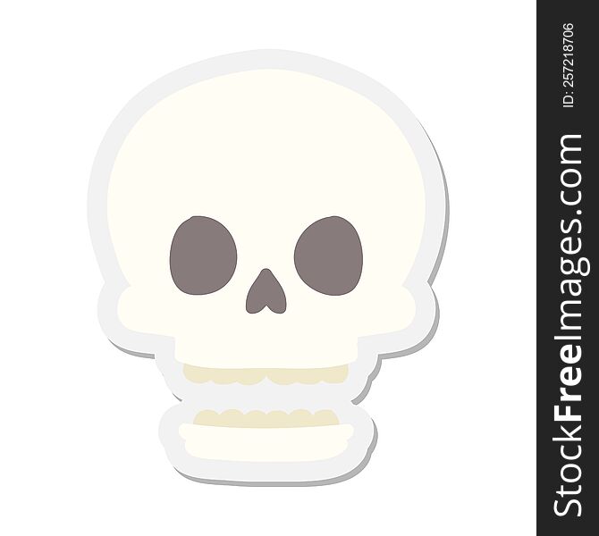 spooky halloween skull sticker