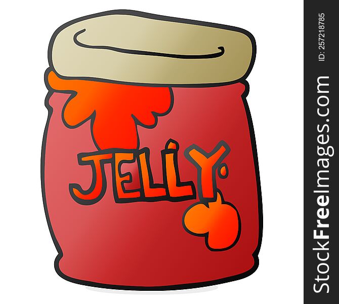 freehand drawn cartoon jar of jelly