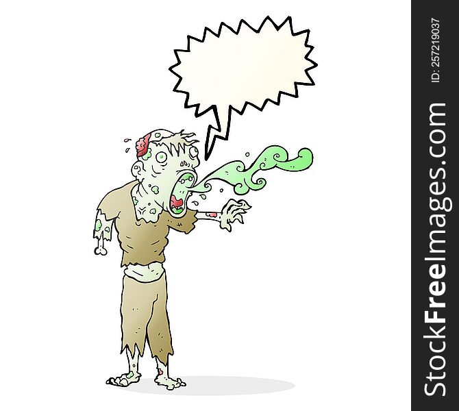 Speech Bubble Cartoon Gross Zombie