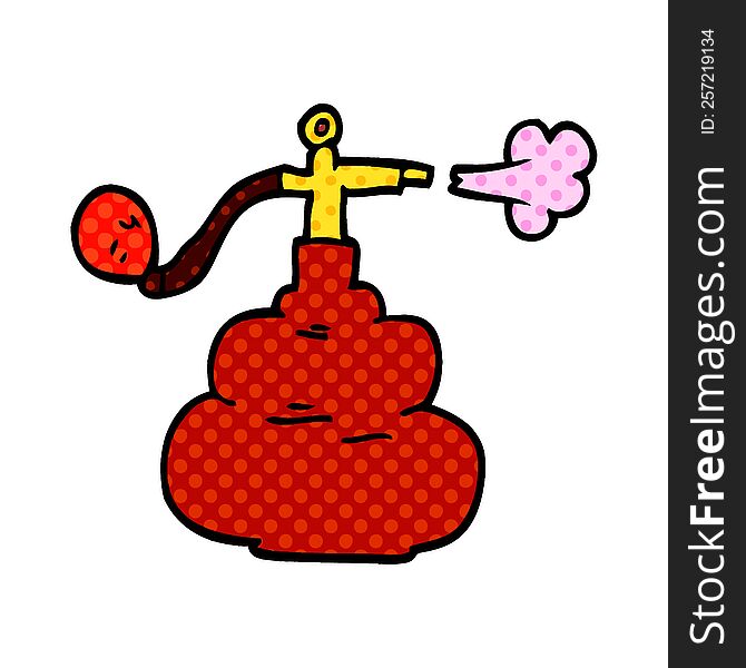 cartoon doodle perfume bottle