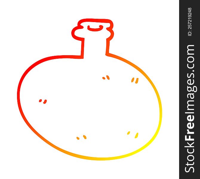 warm gradient line drawing of a cartoon big old jug