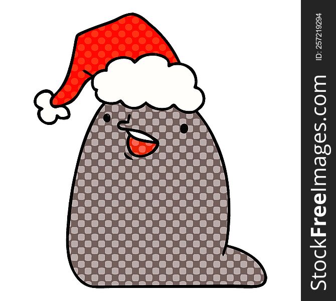 Christmas Cartoon Of Kawaii Slug