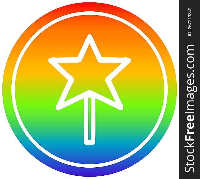 Magic Wand Circular In Rainbow Spectrum