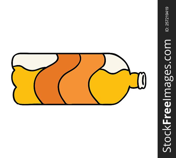hand drawn cartoon doodle of a soda bottle