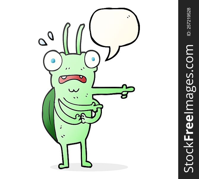 Speech Bubble Cartoon Bug