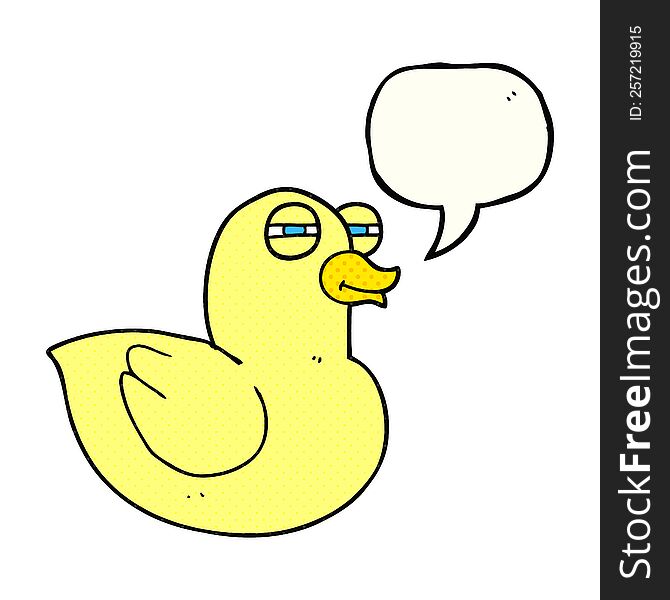 comic book speech bubble cartoon funny rubber duck