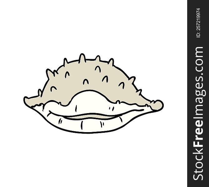 cartoon doodle of a sea shell