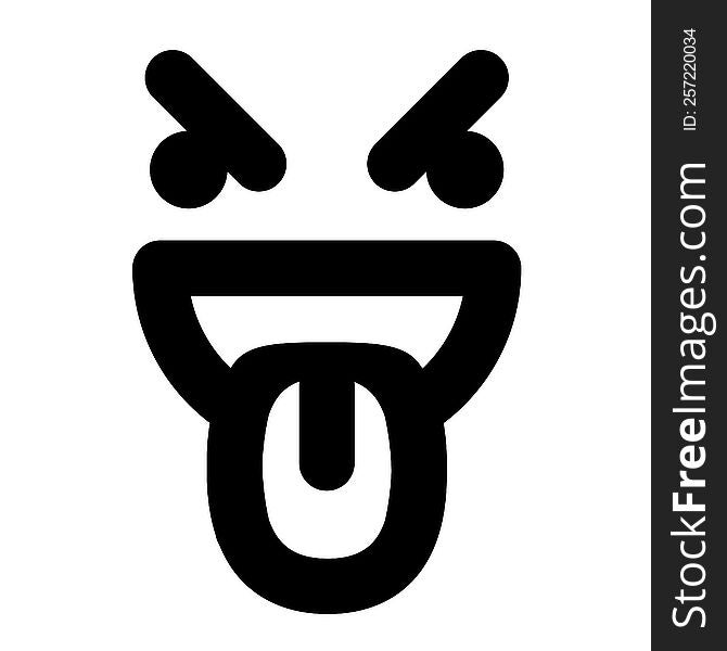 simple evil face icon