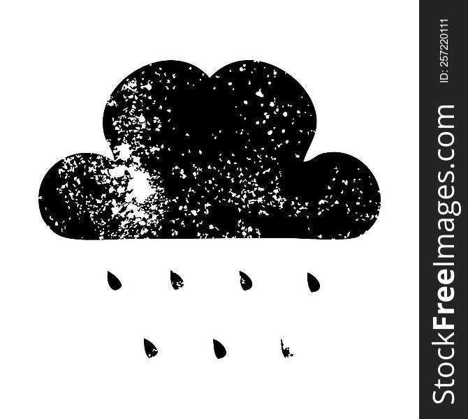 Distressed Symbol Rain Cloud