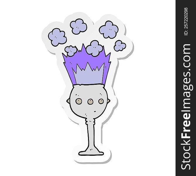 sticker of a cartoon magic goblet