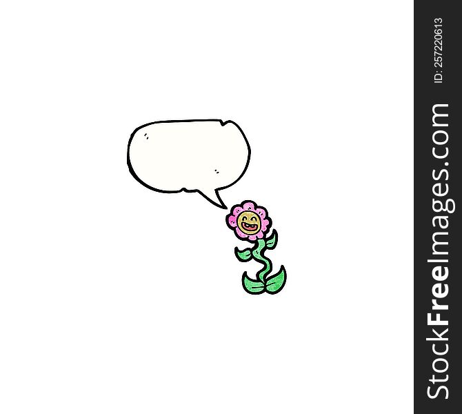 cartoon talking flower