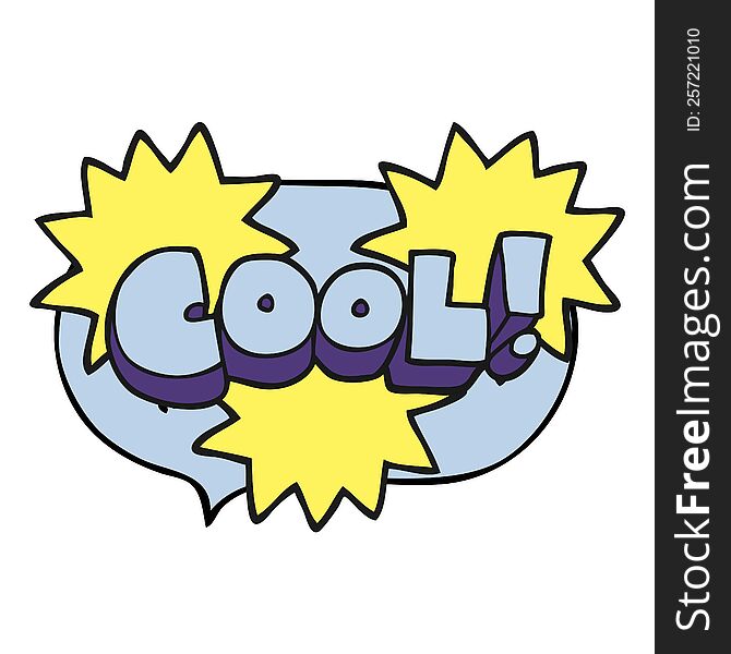 Cool Speech Bubble Cartoon Symbol