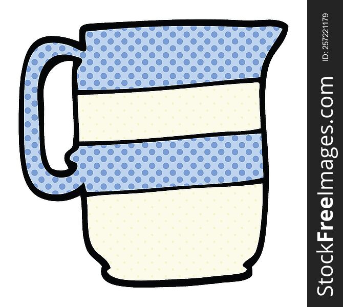 comic book style cartoon milk jug