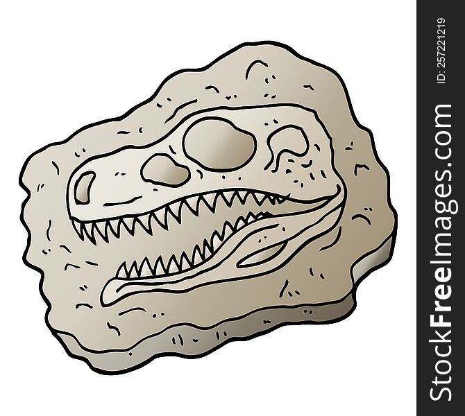 vector gradient illustration cartoon ancient fossil