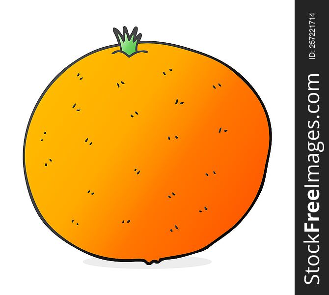 freehand drawn cartoon orange