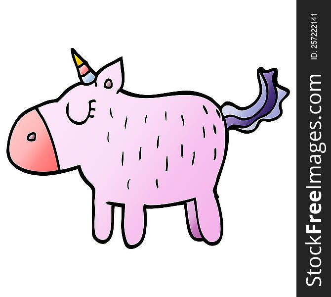 cartoon doodle cute unicorn