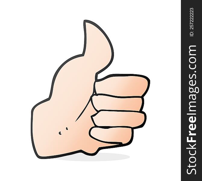 Cartoon Thumbs Up Symbol