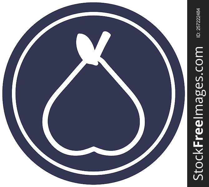 Organic Pear Circular Icon