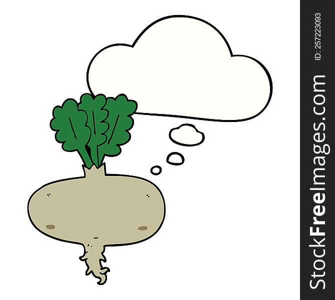 cartoon beetroot with thought bubble. cartoon beetroot with thought bubble