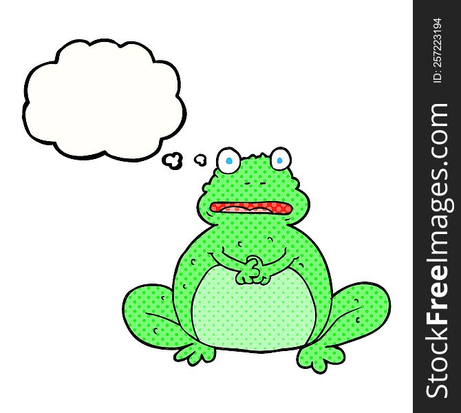 Thought Bubble Cartoon Frog