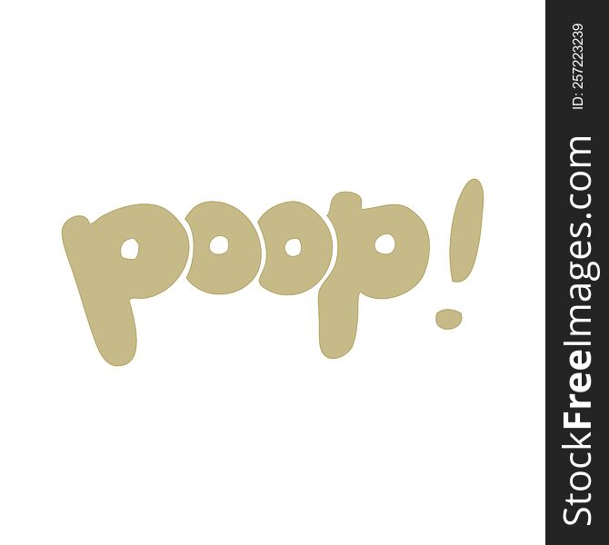 cartoon doodle font poop