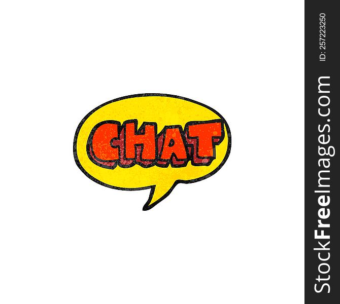 Textured Cartoon Chat Symbol