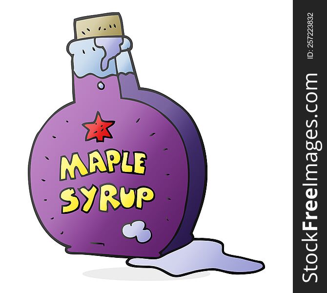 Cartoon Maple Syrup Bottle