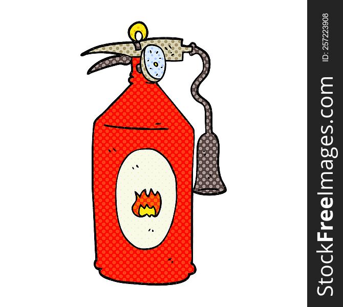 freehand drawn cartoon fire extinguisher