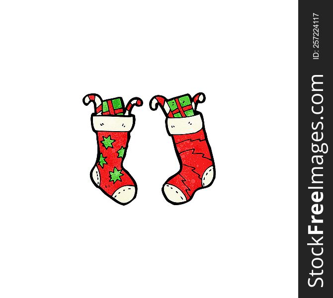 cartoon christmas stockings