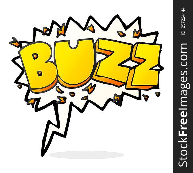 Speech Bubble Cartoon Buzz Symbol