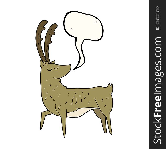 Speech Bubble Cartoon Manly Stag