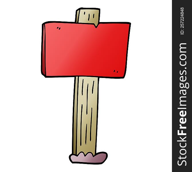 cartoon doodle sign post