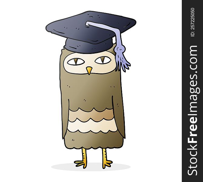 Cartoon Wise Owl