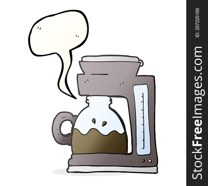 Speech Bubble Cartoon Coffee Filter Machine