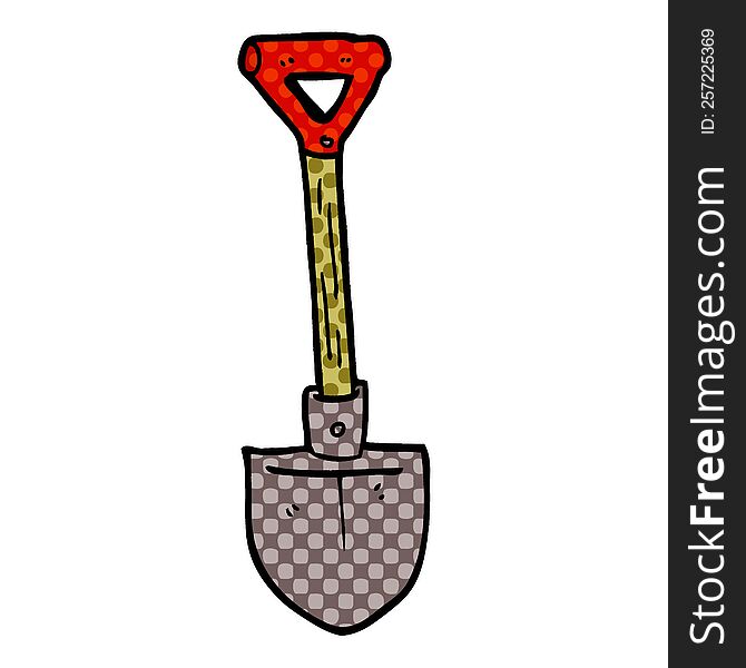 cartoon doodle shovel