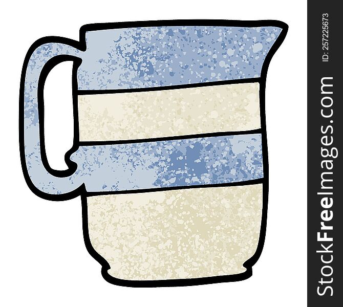 grunge textured illustration cartoon milk jug