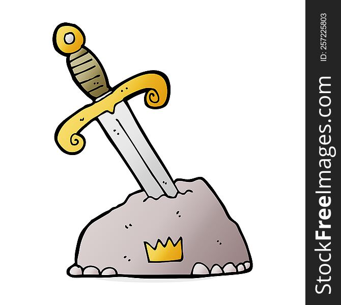 cartoon sword in stone