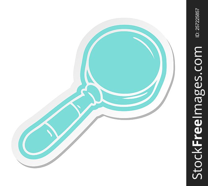 cartoon sticker of a magnifying glass