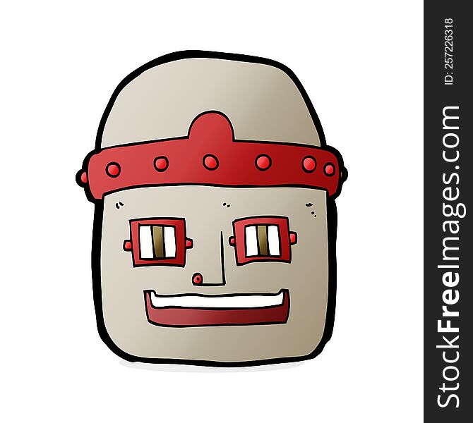 Cartoon Robot Head