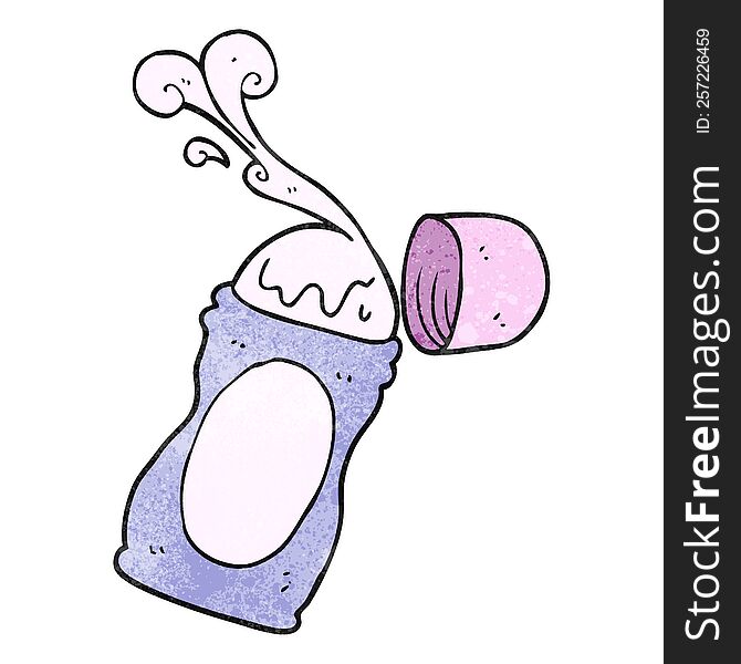 freehand drawn texture cartoon roll on deodorant